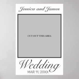 Modern minimalist White Weddings Photo Prop Poster