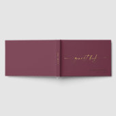 Modern Minimalist Wine Script Wedding Gastenboek (Volledig)