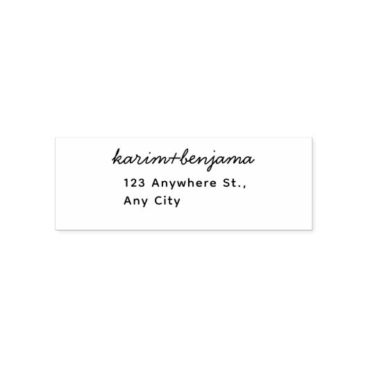 Modern Minimalist with Script Name | Custom Zelfinktende Stempel (Design)
