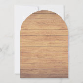 Modern Minimalist Wooden Texture Wedding Kaart (Achterkant)