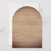 Modern Minimalist Wooden Texture Wedding Kaart (Achterkant)