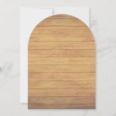 Modern Minimalist Wooden Texture Wedding Kaart (Achterkant)