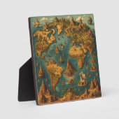 Modern Minimalist World Map Wall Art  Fotoplaat (Voorkant)