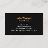 Modern Minimalist Yellow Green Lawn Mowing Logo Visitekaartje (Achterkant)