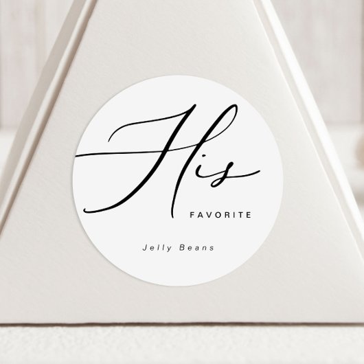 Modern minimalist zijn favoriete pleitbezorger van ronde sticker