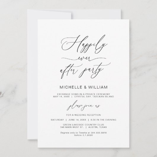 Modern minimalist, zwart lettertype, weddenschap kaart (Voorkant)