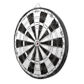 Modern Minimalistic Black and White  Dartbord (Voorkant Rechts)