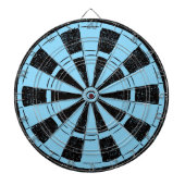 Modern Minimalistic Blue and Black Dartbord (Voorkant)