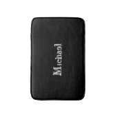 Modern minimalistic monogram name black white badmat (Voorkant Verticaal)