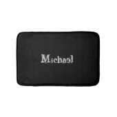 Modern minimalistic monogram name black white badmat (Voorkant)