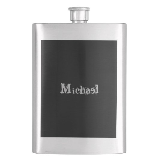 Modern minimalistic monogram name black white flacon (Voorkant)