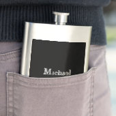 Modern minimalistic monogram name black white flacon (Voorbeeld)