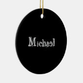 Modern minimalistic monogram name black white keramisch ornament (Rechts)