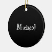 Modern minimalistic monogram name black white keramisch ornament (Links)