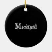 Modern minimalistic monogram name black white keramisch ornament (Achterkant)
