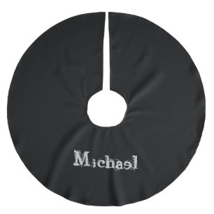 Modern minimalistic monogram name black white kerstboom rok