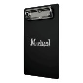 Modern minimalistic monogram name black white mini klembord (Angled2)