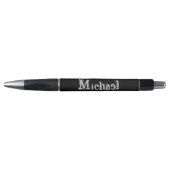 Modern minimalistic monogram name black white pen (Voorkant)
