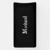 Modern minimalistic monogram name black white spandoek (Verticaal)