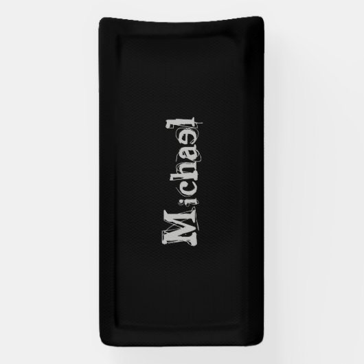 Modern minimalistic monogram name black white spandoek (Verticaal)