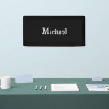 Modern minimalistic monogram name black white
