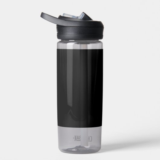 Modern minimalistic monogram name black white waterfles (Rechts)