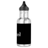 Modern minimalistic monogram name black white waterfles (Rechts)