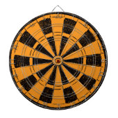 Modern Minimalistic Orange and Black Dartbord (Voorkant)