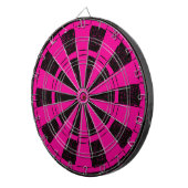 Modern Minimalistic Pink and Black Dartbord (Voorkant Rechts)