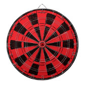 Modern Minimalistic Red and Black Dartbord (Voorkant)