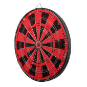 Modern Minimalistic Red and Black Dartbord (Voorkant Rechts)