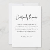 Modern Minimalistic Script Full Photo Wedding Bedankkaart (Achterkant)