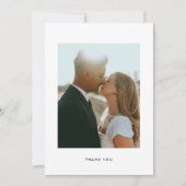 Modern Minimalistic Script Wedding Photo Bedankkaart (Voorkant)