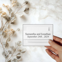 Modern Minimalistic White on Black Wedding 