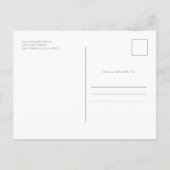 Modern minimalistisch aangepast Afstuderen Aankondigingskaart (Achterkant)