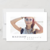 Modern minimalistisch aangepast Afstuderen Magnetische Uitnodiging (Voorkant)