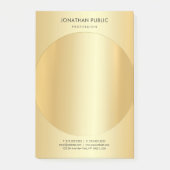 Modern minimalistisch aangepast Faux Gold Elegant  Post-it® Notes (Voorkant)