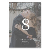 Modern minimalistisch aangepast fotobedekking brui kaart (Voorkant)