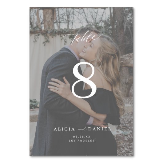 Modern minimalistisch aangepast fotobedekking brui kaart (Voorkant)