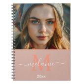 modern minimalistisch aangepast fotomonogram Scrip Notitieboek (Voorkant)