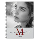 modern minimalistisch aangepast fotomonogram Scrip Notitieboek (Voorkant)