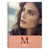 modern minimalistisch aangepast fotomonogram Scrip Notitieboek (Voorkant)