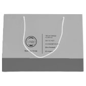 Modern minimalistisch aangepast Logo bedrijf grijs Groot Cadeauzakje (Voorkant)