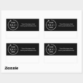 Modern Minimalistisch Aangepast Logo Rechthoekige Sticker (Vel)