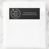 Modern Minimalistisch Aangepast Logo Rechthoekige Sticker (Tas)
