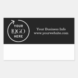 Modern Minimalistisch Aangepast Logo Rechthoekige Sticker