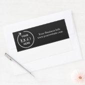 Modern Minimalistisch Aangepast Logo Rechthoekige Sticker (Envelop)