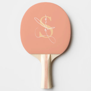 Modern minimalistisch aangepast naamscript tafeltennisbatje