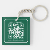 Modern Minimalistisch Aangepast QR-code Logo Sleutelhanger (Achterkant)