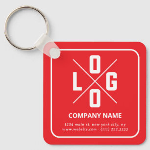 Modern Minimalistisch Aangepast QR Code Logo Sleutelhanger